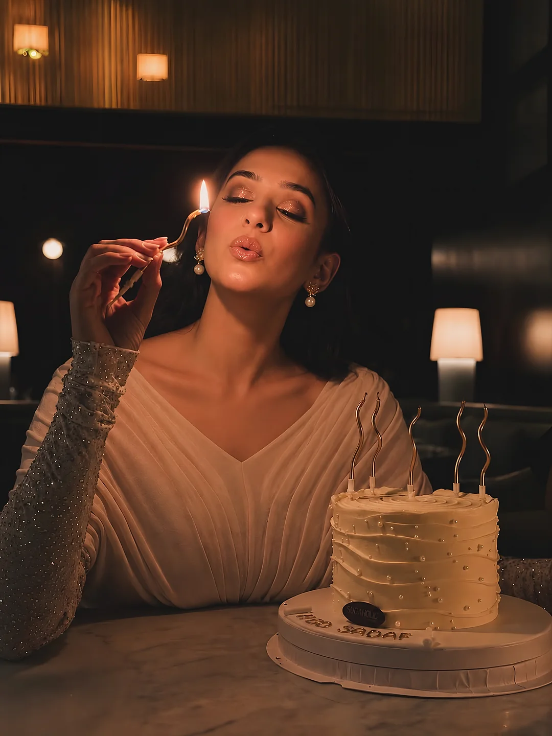 Birthday glam by candlelight